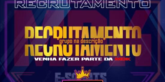 Imagem do grupo de WhatsApp Recrutamento MDK E-SPORT🙅🏻