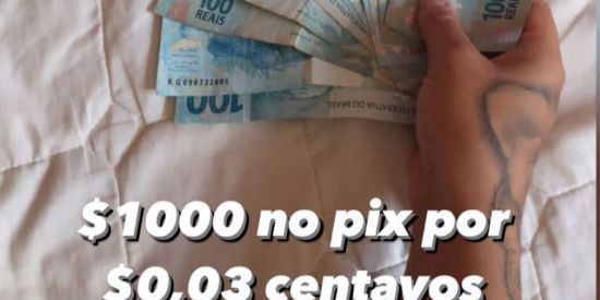 Imagem do grupo de WhatsApp $0,03 centavos vira MIL 💵