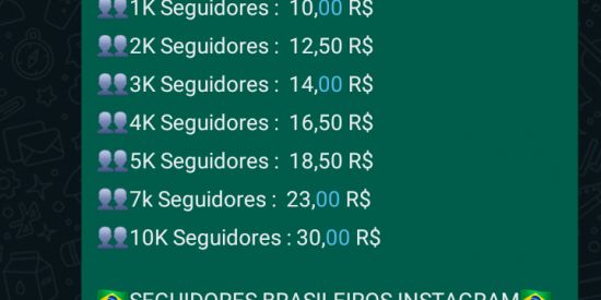 Imagem do grupo de WhatsApp 1k de seguidores por R$10,00