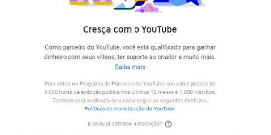 Imagem do grupo de WhatsApp RUMO A MONETIZACÂO