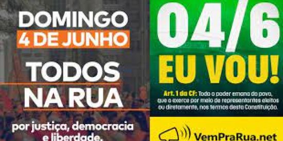 Imagem do grupo de WhatsApp Manifestação 4 de junho