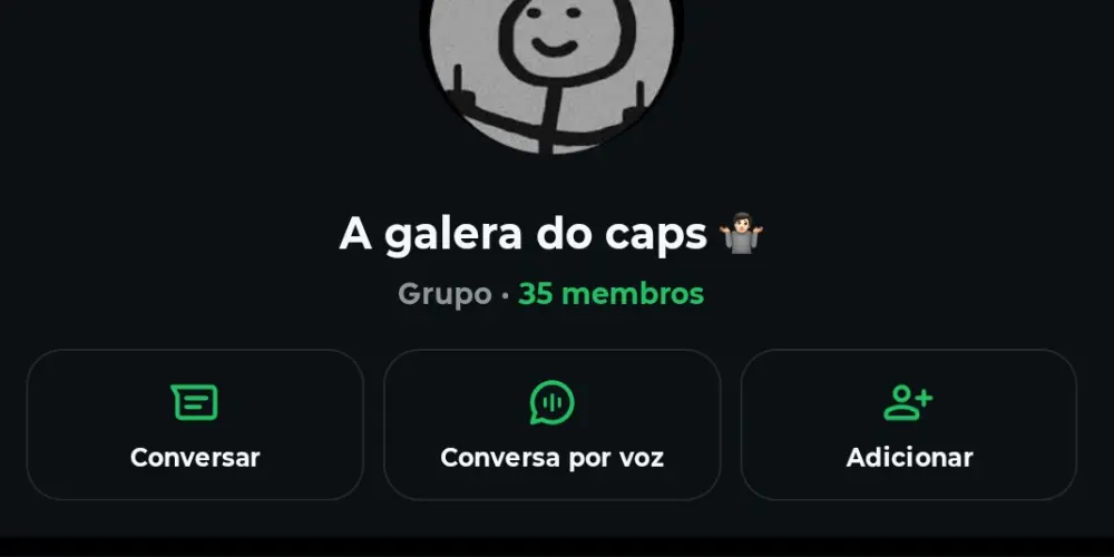 Imagem do grupo de WhatsApp A galera do capa
