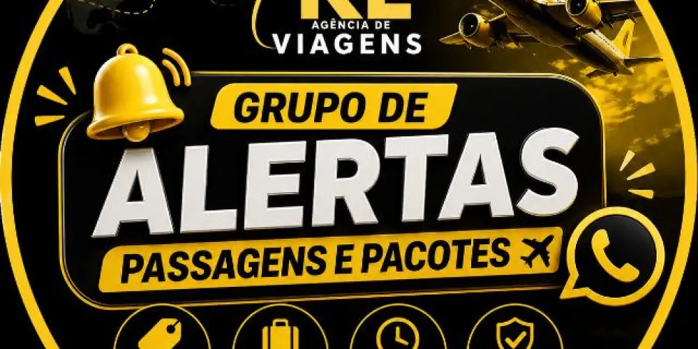 Imagem do grupo de WhatsApp Alertas de Passagens e Pacotes