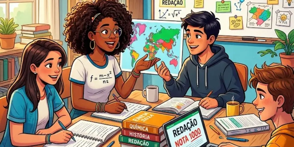 Imagem do grupo de WhatsApp ALUNOS NOVOS ENEM E VESTIBULARES