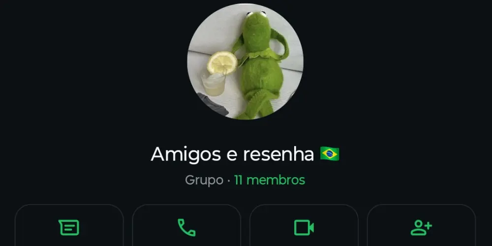 Imagem do grupo de WhatsApp Amigos e resenha