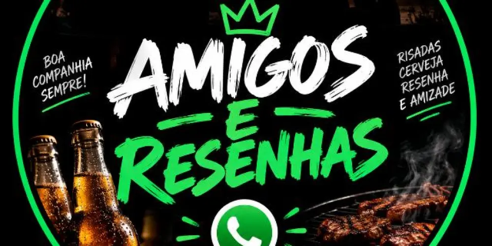 Imagem do grupo de WhatsApp Amigos e resenhas
