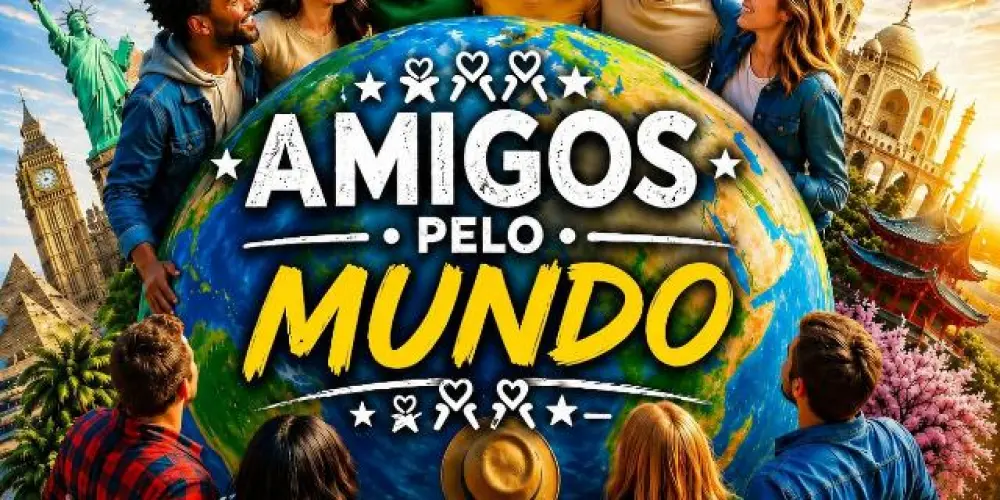 Imagem do grupo de WhatsApp ─⃘𖠇⃘𖠇⃘* * AMIGOS PELO MUNDO* ᷼ *𖠇⃘𖠇⃘─*