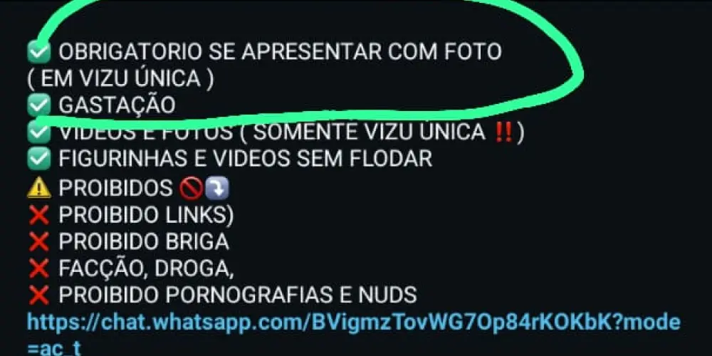 Imagem do grupo de WhatsApp amizades rj