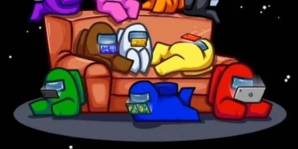 Imagem do grupo de WhatsApp among us