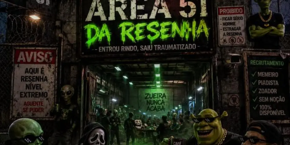 Imagem do grupo de WhatsApp Área 51 da resenha