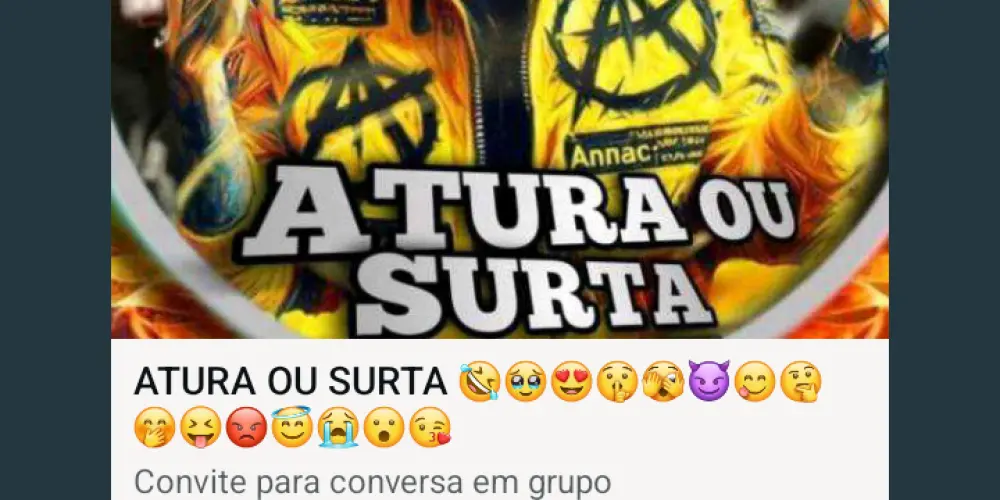 Imagem do grupo de WhatsApp Atura ou surta