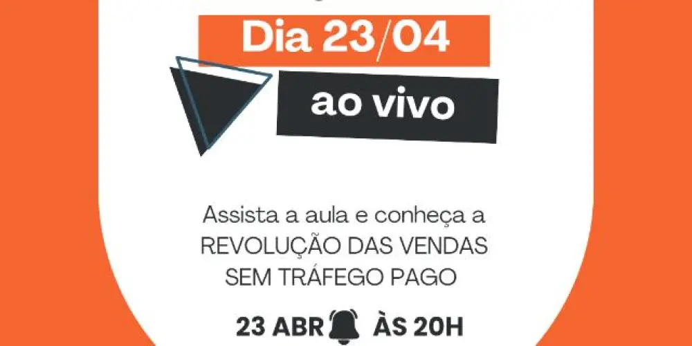 Imagem do grupo de WhatsApp Aula Gratuita 23/04 - A REVOLUÇÃO DAS VENDAS SEM TRÁFEGO PAGO