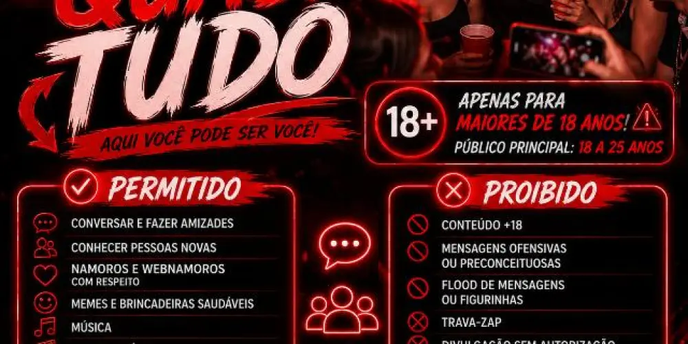 Imagem do grupo de WhatsApp BANDO DESCONHECIDO 🥳