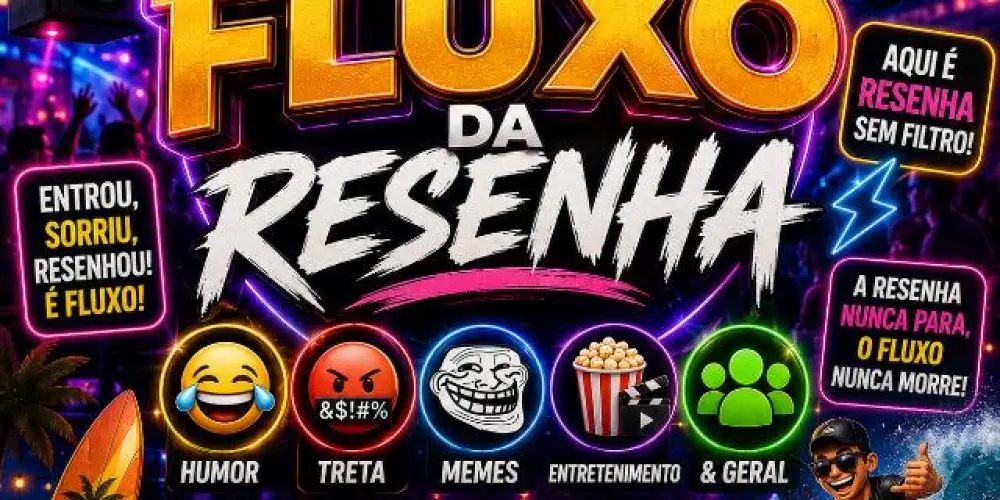 Imagem do grupo de WhatsApp 🔥 BOATE FLUXO DA RESENHA • HUMOR •TRETA• MEMES • ENTRETENIMENTO & GERAL 🏄‍♂️