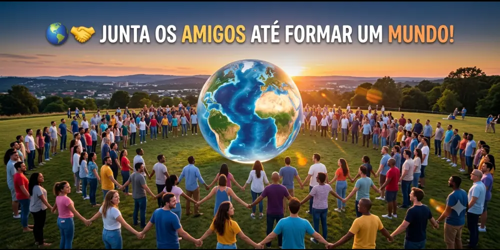 Imagem do grupo de WhatsApp 🌎🤝 𝐉𝐔𝐍𝐓𝐀 𝐎𝐒 𝐀𝐌𝐈𝐆𝐎𝐒 𝐀𝐓É 𝐅𝐎𝐑𝐌𝐀𝐑 𝐔𝐌 𝐌𝐔𝐍𝐃𝐎! 🌍🔥 👥➕👥➕👥 = 🌎✨
