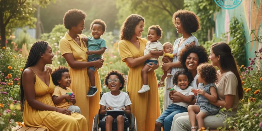 Imagem do grupo de WhatsApp Empoderamento e Informação para Mães Solteiras de crianças com deficiência. 📝🩷❤️🧡💚🩵💜💙💛