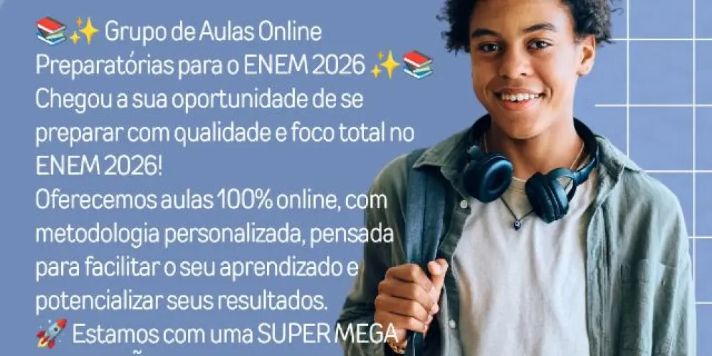 Imagem do grupo de WhatsApp Enem 2026📝📚