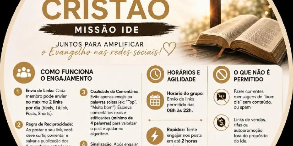 Imagem do grupo de WhatsApp Engajamento Cristão
