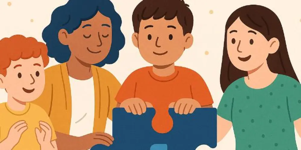 Imagem do grupo de WhatsApp Entre TEAs 🧩