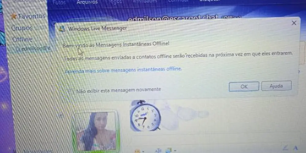 Imagem do grupo de WhatsApp Escargot msn