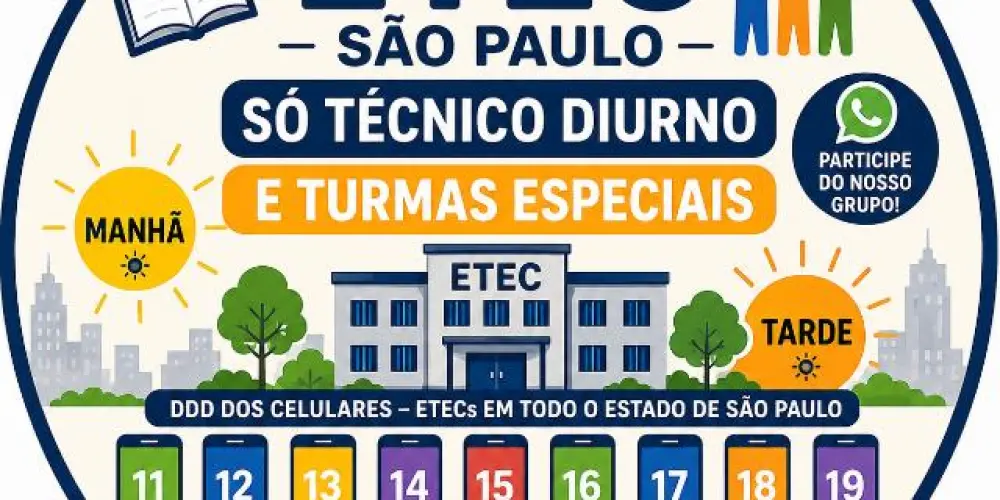 Imagem do grupo de WhatsApp 📚🌞 ETEC SP – Só Técnico Diurno e Turmas Especiais 💙