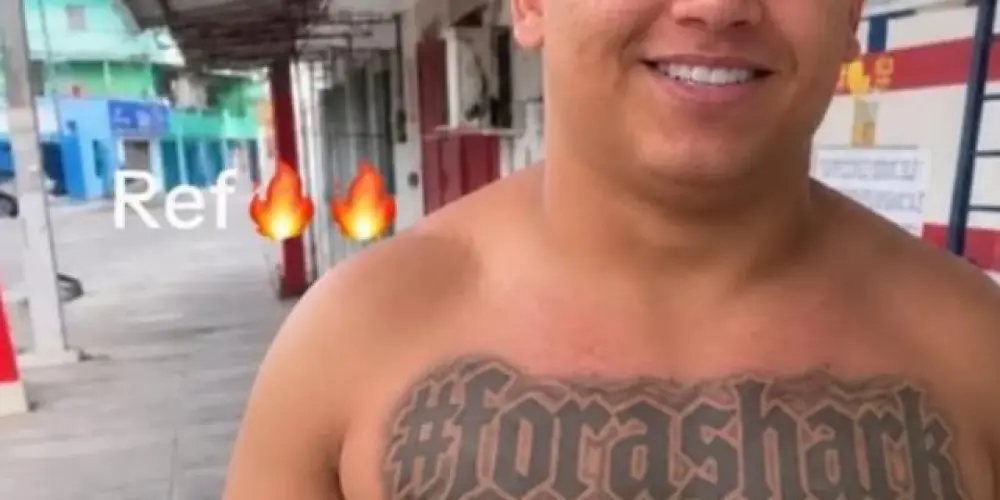 Imagem do grupo de WhatsApp #forashark