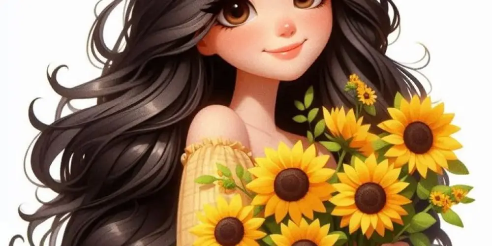 Imagem do grupo de WhatsApp Girassol Figurinhas Delicadas