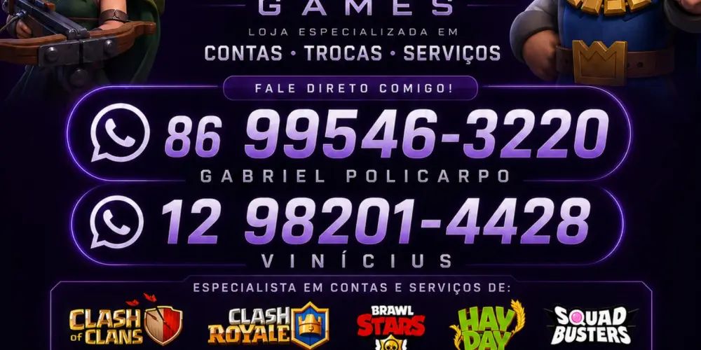 Imagem do grupo de WhatsApp GRUPO DE VENDAS CLASH OF CLANS/FREE FIRE/CLASH ROYALE/BRAWN STARS