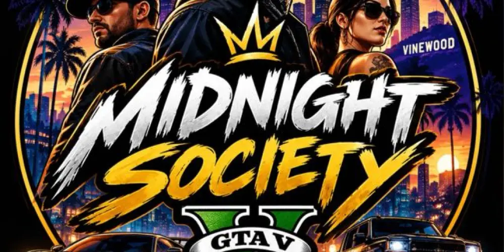 Imagem do grupo de WhatsApp GTA 5 ONLINE PS4 🌙 MIDNIGHT SOCIETY 🛞🔥🚗