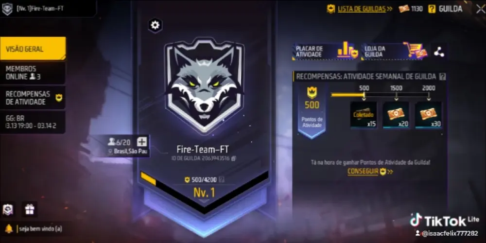 Imagem do grupo de WhatsApp Guilda gg