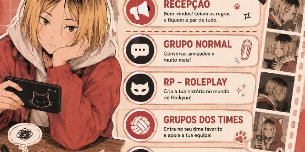Imagem do grupo de WhatsApp Haikyuu