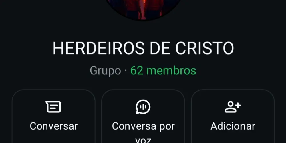 Imagem do grupo de WhatsApp Herdeiros de Cristo