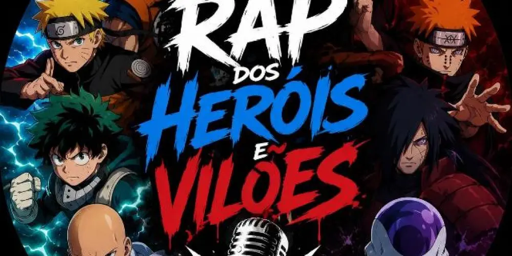 Imagem do grupo de WhatsApp Heróis & Vilões Rap