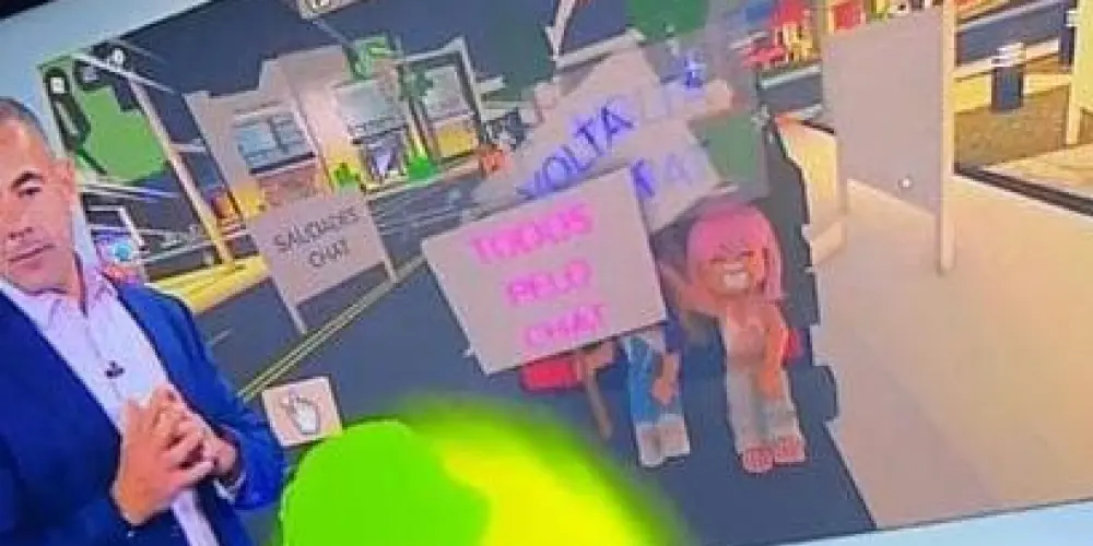 Imagem do grupo de WhatsApp Justiça pelo chat do Roblox