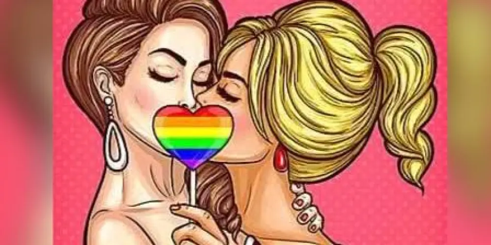 Imagem do grupo de WhatsApp Lésbicas