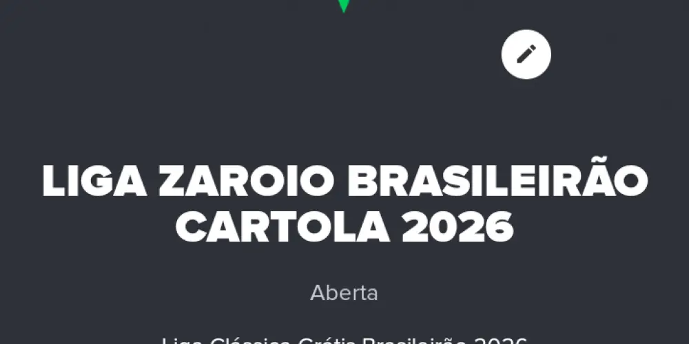 Imagem do grupo de WhatsApp Liga Zaroio Cartola Brasileirão 2026