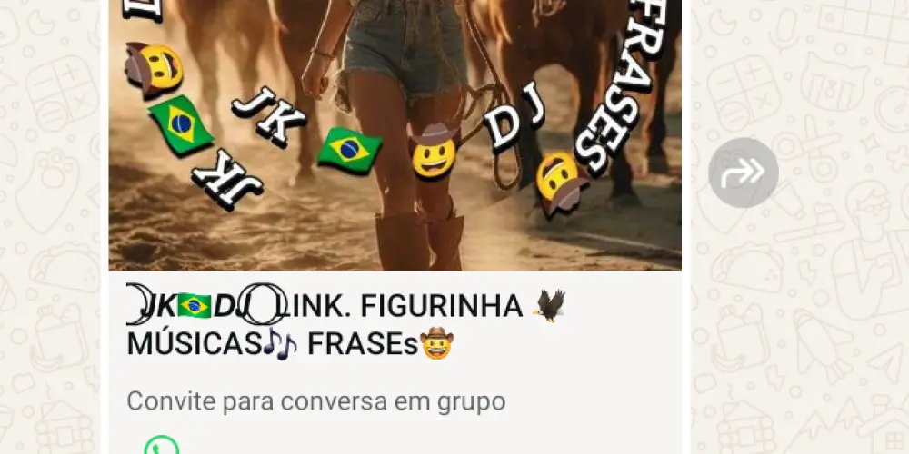 Imagem do grupo de WhatsApp Links figurinhas músicas e frases