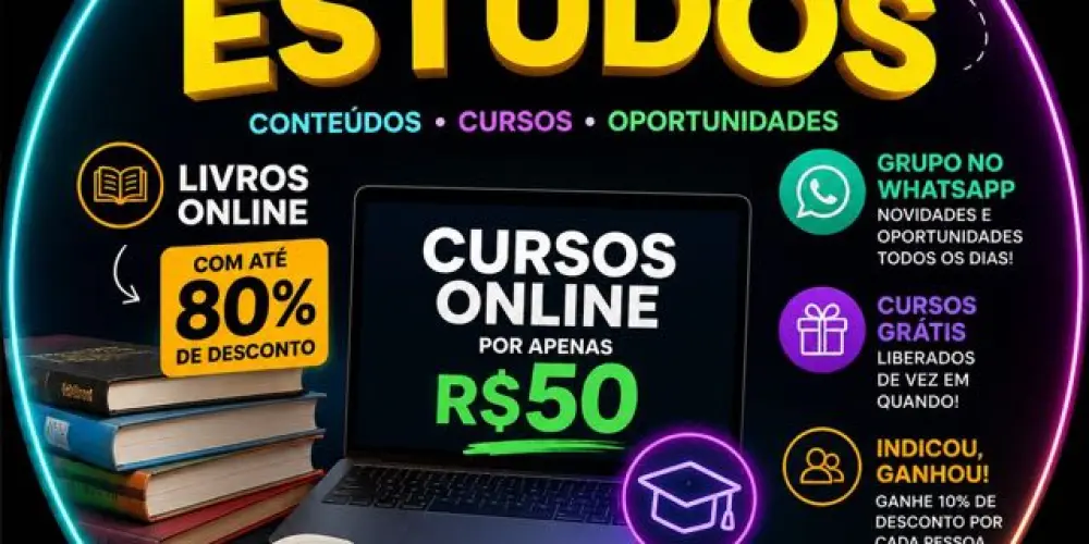 Imagem do grupo de WhatsApp Mídia online - Cursos e livros