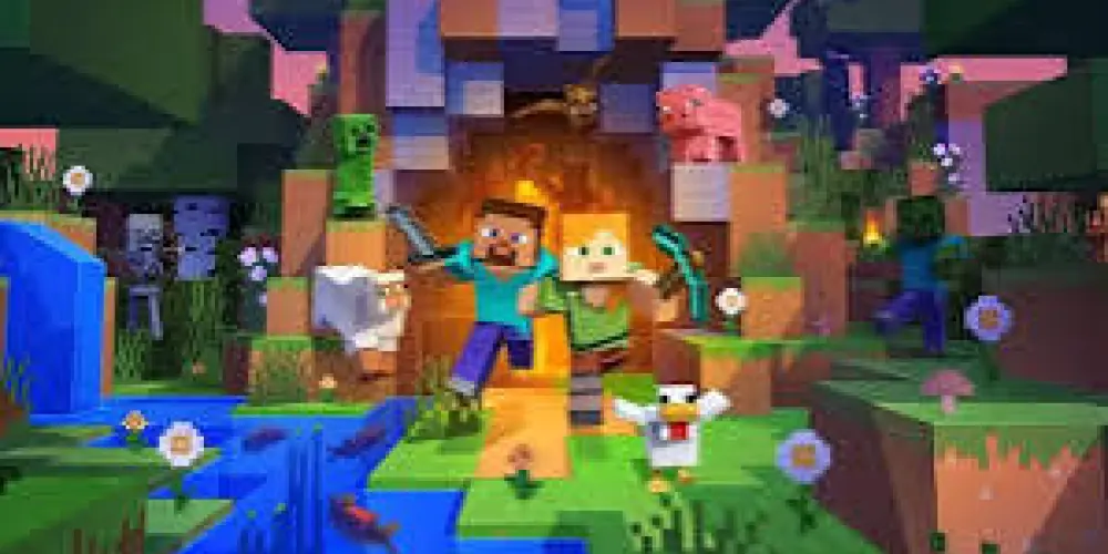 Imagem do grupo de WhatsApp Minecraft bedrock