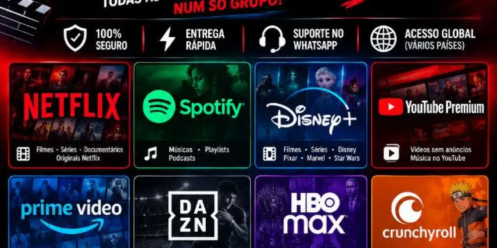 Imagem do grupo de WhatsApp Netflix global