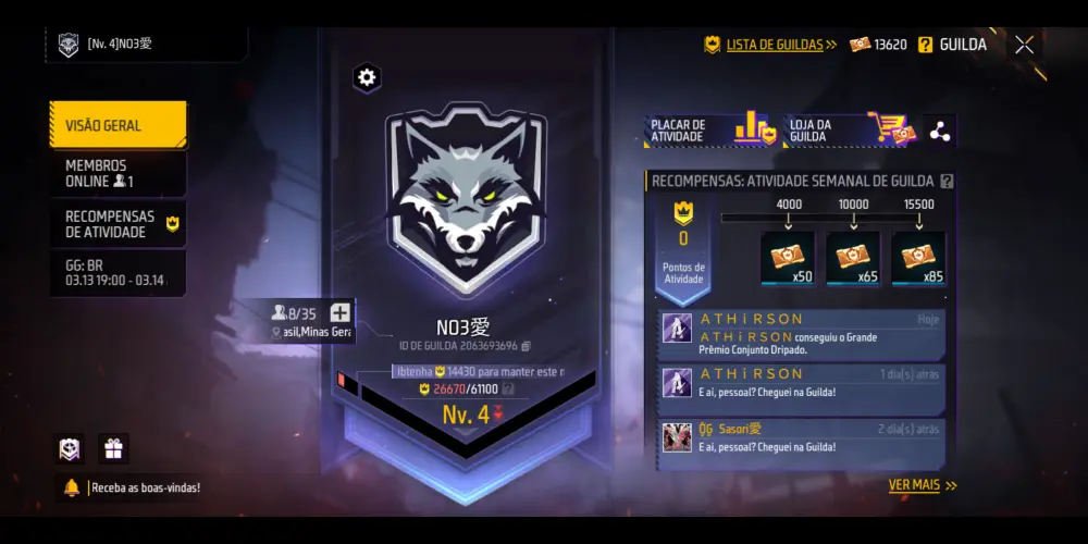 Imagem do grupo de WhatsApp NO3