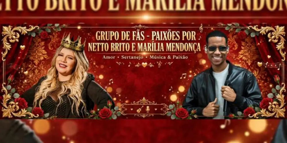 Imagem do grupo de WhatsApp Paixão por Netto Brito e Marília Mendonça 🥺🌺🖤❔