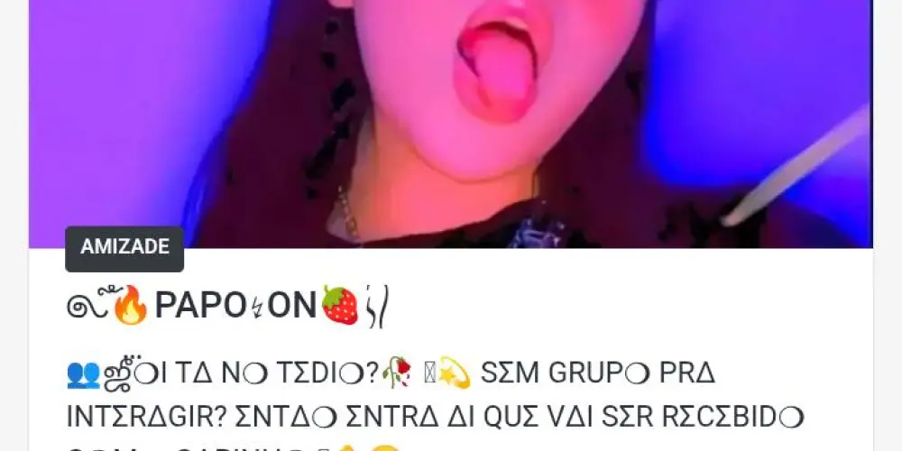 Imagem do grupo de WhatsApp ꧁🔥PAPO↯ON🍓꧂
