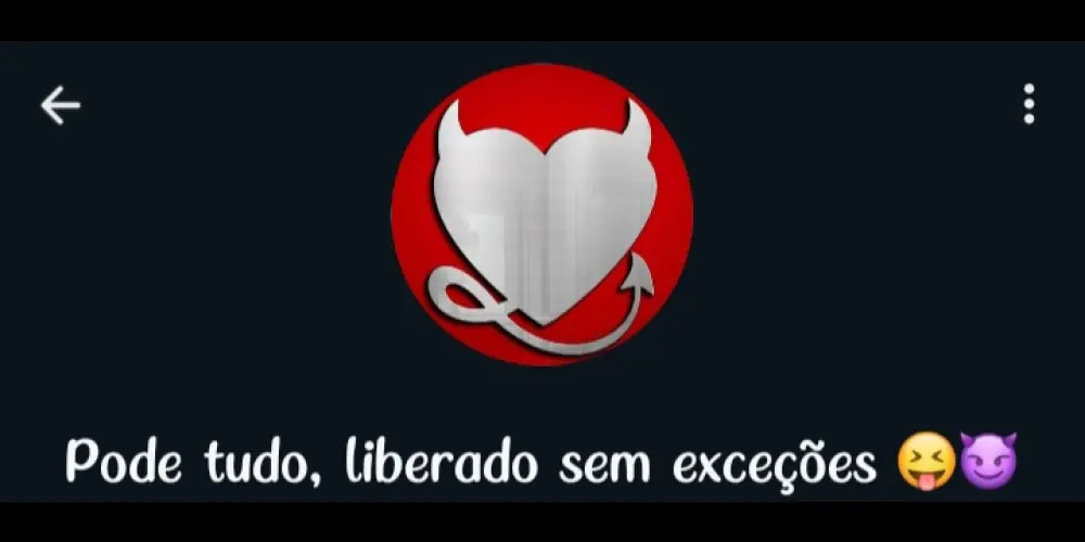 Imagem do grupo de WhatsApp Pode tudo, liberado sem exceções 😝