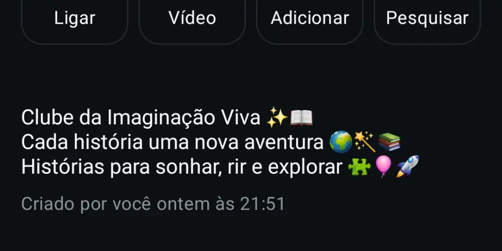 Imagem do grupo de WhatsApp Portal  da Imaginação