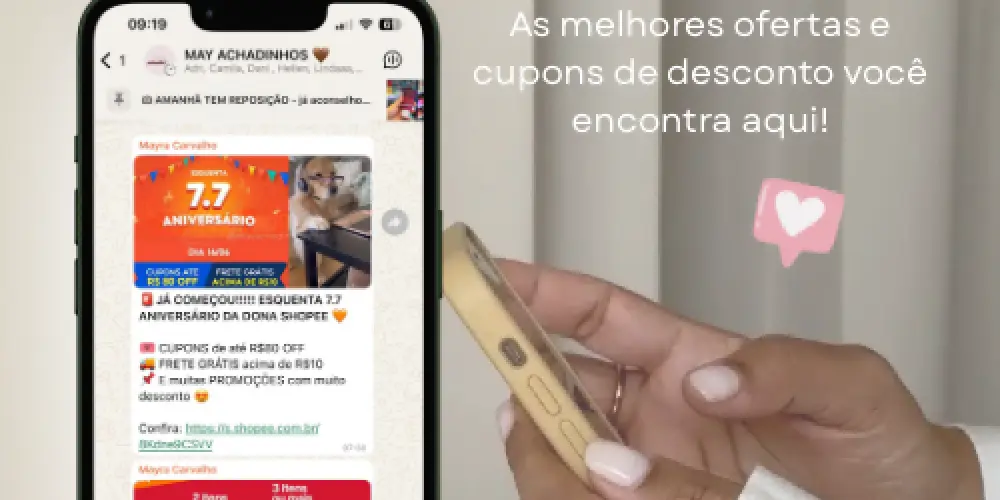 Imagem do grupo de WhatsApp PROMOS E CUPONS