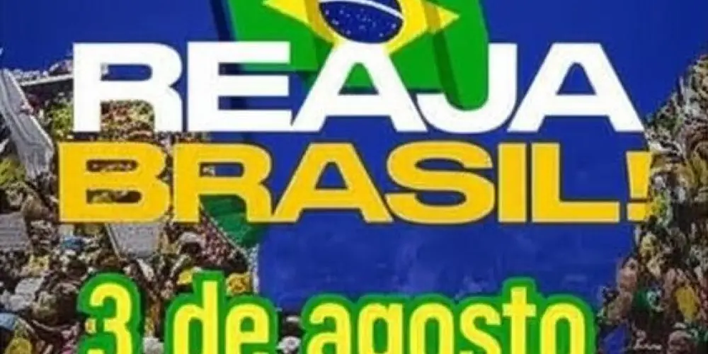 Imagem do grupo de WhatsApp Reaja Brasil 3 de agosto 2025