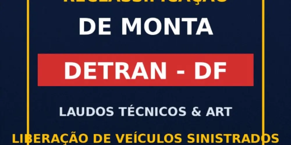 Imagem do grupo de WhatsApp Reclassificação de Monta DETRAN-DF | Laudos & ART