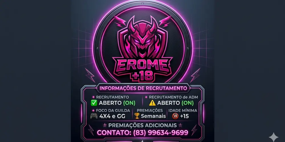 Imagem do grupo de WhatsApp RECRUTAMENTO EROME +18