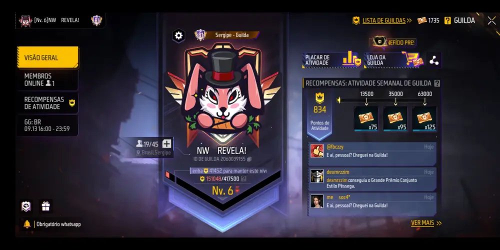 Imagem do grupo de WhatsApp RECRUTAMENTO NW REVELA